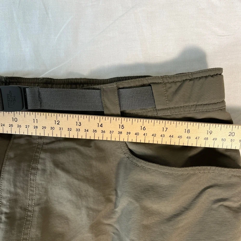 The North Face Convertible Cargo Pants Mens L Olive Green Excellent Zip Off Trek